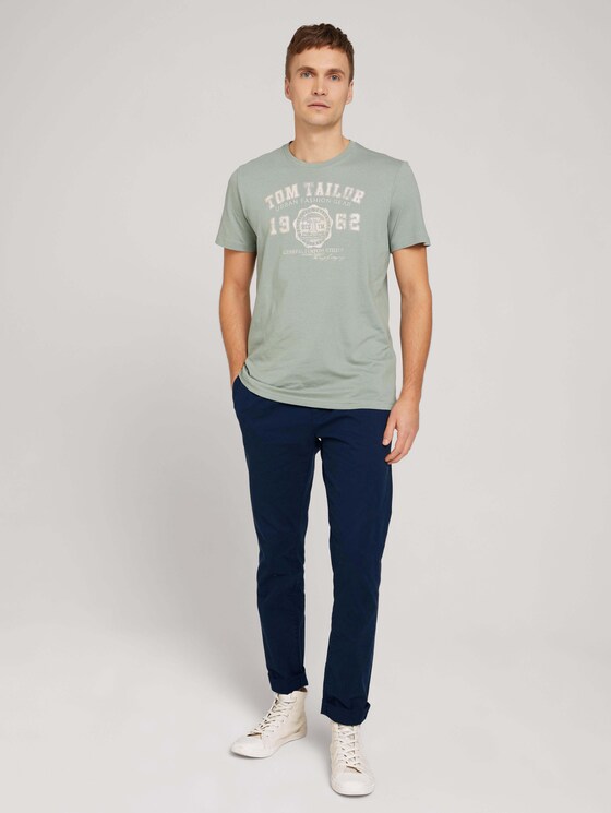 T-Shirt mit Logo Print - Männer - Dark Smoke Green T-Shirt mit Logo Print - Männer - Dark Smoke Green - 3 - TOM TAILOR