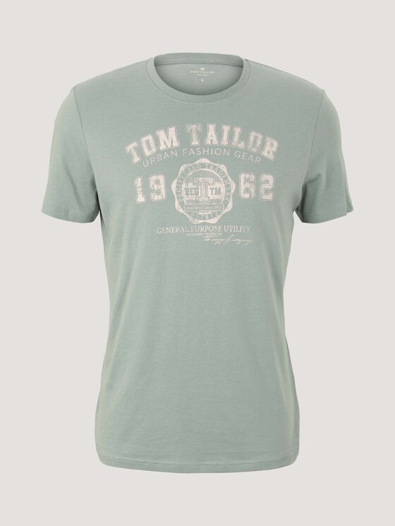 T-Shirt mit Logo Print - Männer - Dark Smoke Green T-Shirt mit Logo Print - Männer - Dark Smoke Green - 7 - TOM TAILOR