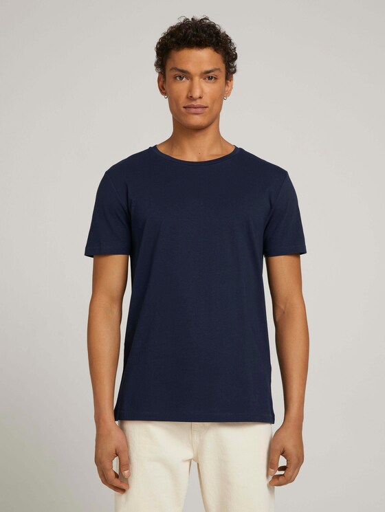 T-Shirt im Doppelpack - Männer - Sky Captain Blue T-Shirt im Doppelpack - Männer - Sky Captain Blue - 55 - TOM TAILOR Denim