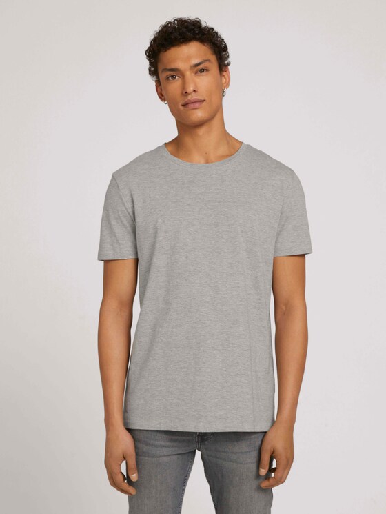 T-Shirt im Doppelpack - Männer - Middle Grey Melange T-Shirt im Doppelpack - Männer - Middle Grey Melange - 55 - TOM TAILOR Denim