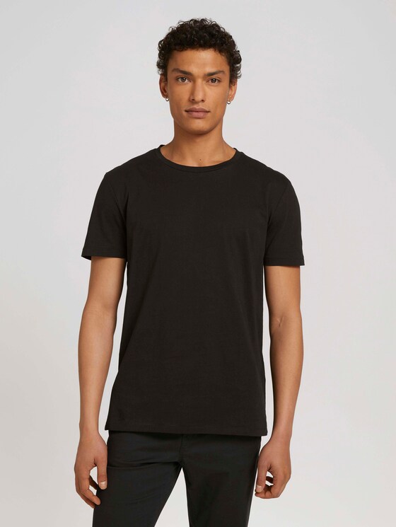 T-Shirt im Doppelpack - Männer - Black T-Shirt im Doppelpack - Männer - Black - 55 - TOM TAILOR Denim