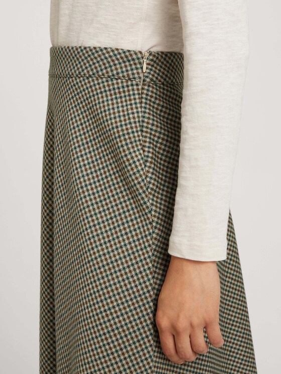 Ausgestellter Rock mit Karomuster - Frauen - beige green small check Ausgestellter Rock mit Karomuster - Frauen - beige green small check - 10 - TOM TAILOR