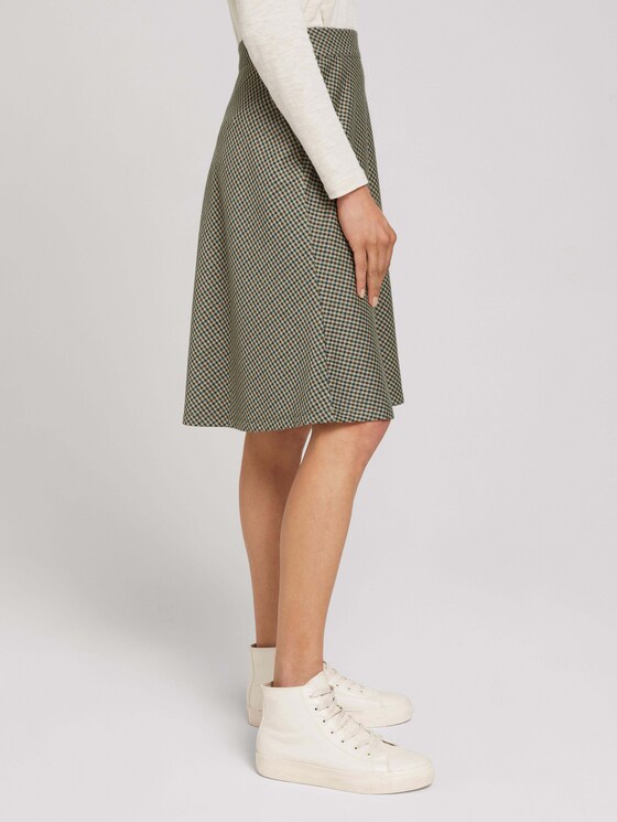 Ausgestellter Rock mit Karomuster - Frauen - beige green small check Ausgestellter Rock mit Karomuster - Frauen - beige green small check - 11 - TOM TAILOR