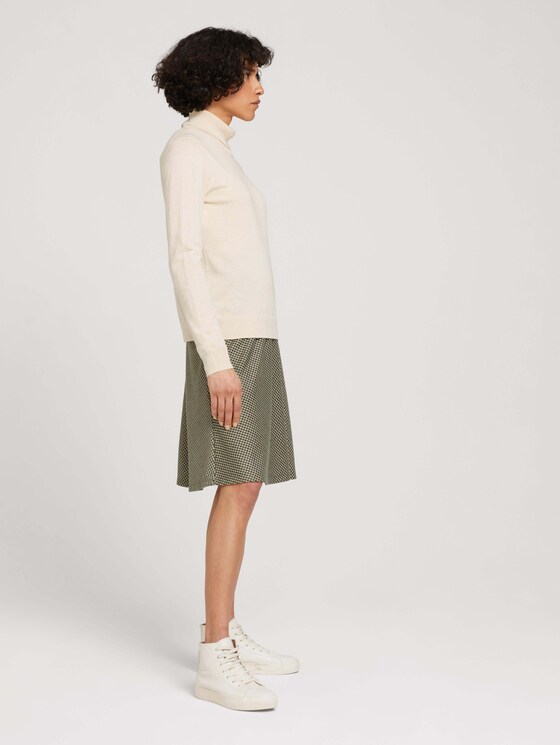 Ausgestellter Rock mit Karomuster - Frauen - beige green small check Ausgestellter Rock mit Karomuster - Frauen - beige green small check - 3 - TOM TAILOR