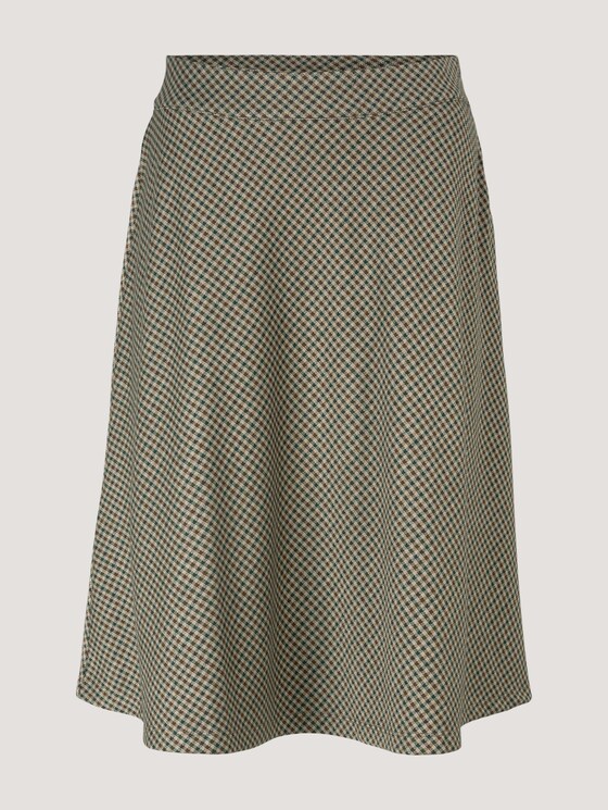 Ausgestellter Rock mit Karomuster - Frauen - beige green small check Ausgestellter Rock mit Karomuster - Frauen - beige green small check - 7 - TOM TAILOR