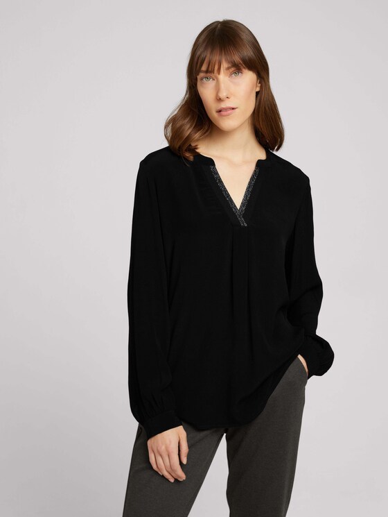 Tunikabluse mit Faltenlegung - Frauen - deep black Tunikabluse mit Faltenlegung - Frauen - deep black - 5 - TOM TAILOR