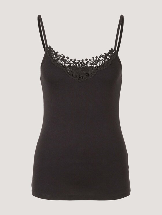 Top mit Spitze - Frauen - deep black Top mit Spitze - Frauen - deep black - 7 - TOM TAILOR Denim