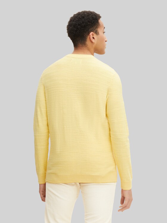 Pull-Over TOM TAILOR Homme - 100% Coton, Regular Fit, Col V - Look Décontracté Moderne