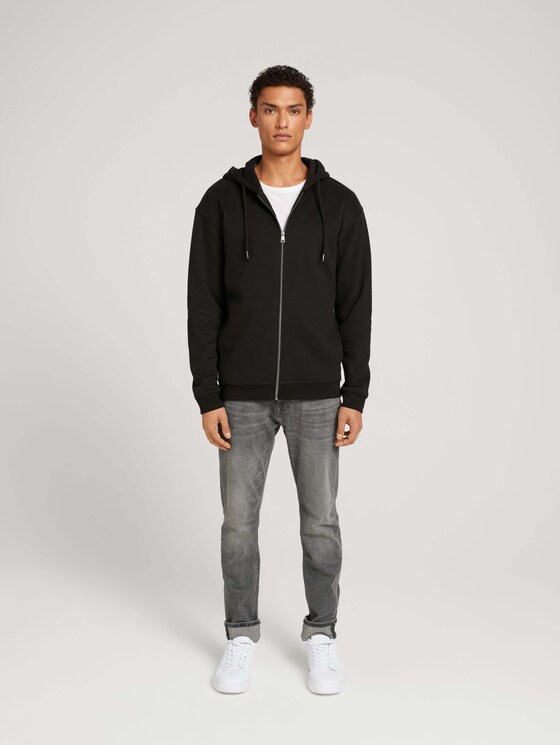 Sweatjacke mit Bio-Baumwolle - Männer - Black Sweatjacke mit Bio-Baumwolle - Männer - Black - 3 - TOM TAILOR Denim
