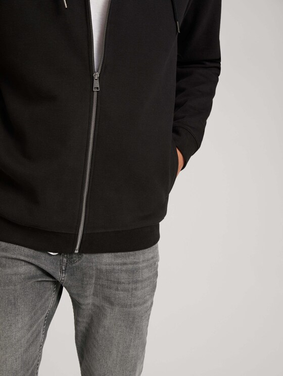 Sweatjacke mit Bio-Baumwolle - Männer - Black Sweatjacke mit Bio-Baumwolle - Männer - Black - 9 - TOM TAILOR Denim