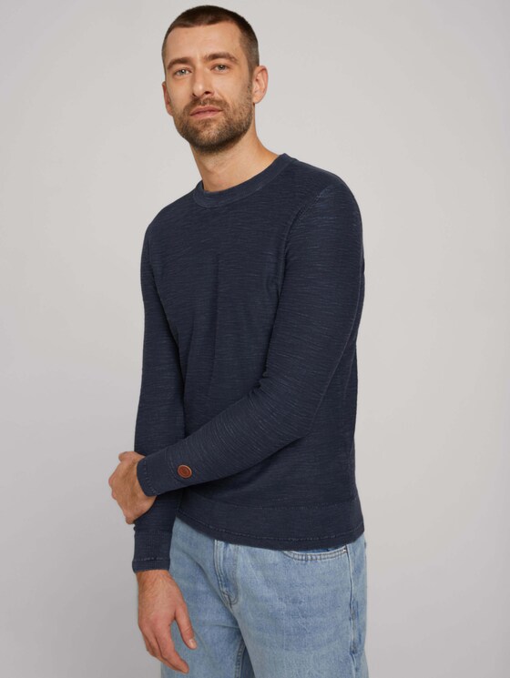 TOM TAILOR Denim Structure Sweater Homme