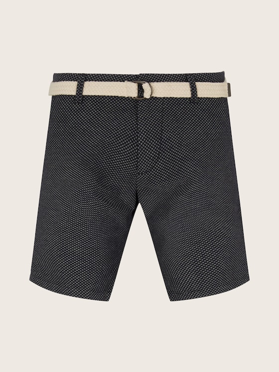 Chino-shorts met riem