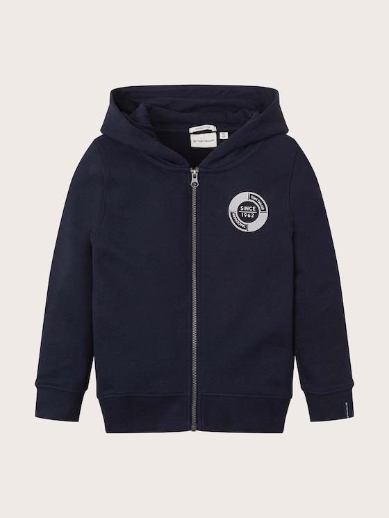 Hoodie met capuchon en logoprint door Mini Boys, sky captain blue