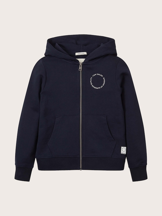 Hoodie Sweatjacke mit Print von Teen Boys, sky captain blue