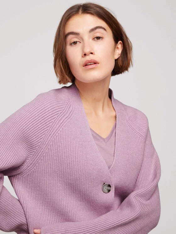 chunky lilac cardigan