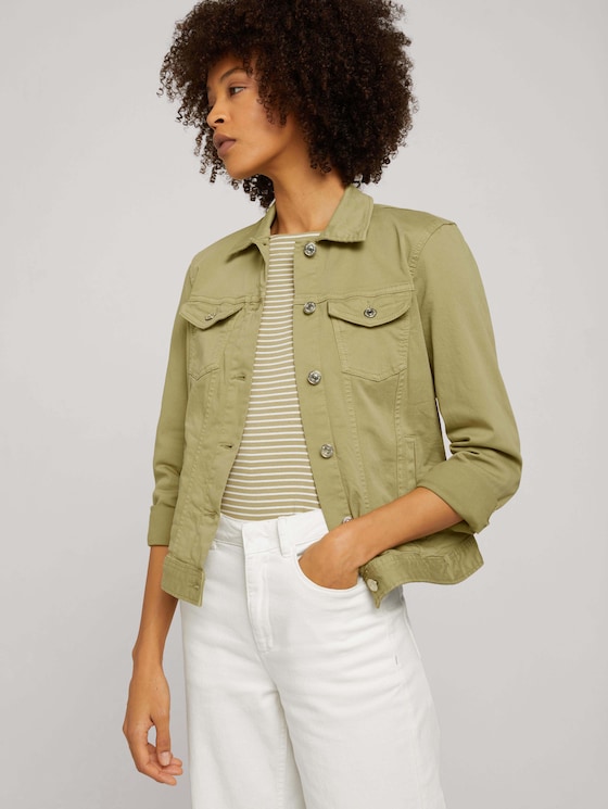 Regular fit denim jacket with organic cotton