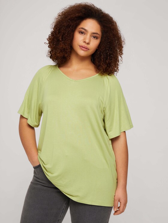 Plus- Shirt mit Raglanärmel