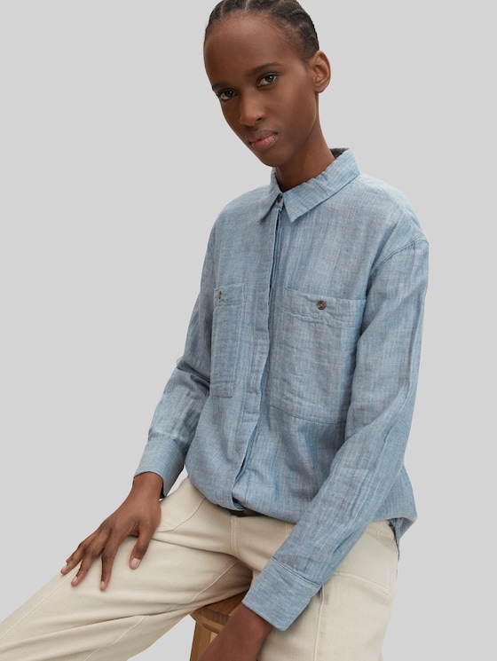 Loose fit shirt blouse with long 