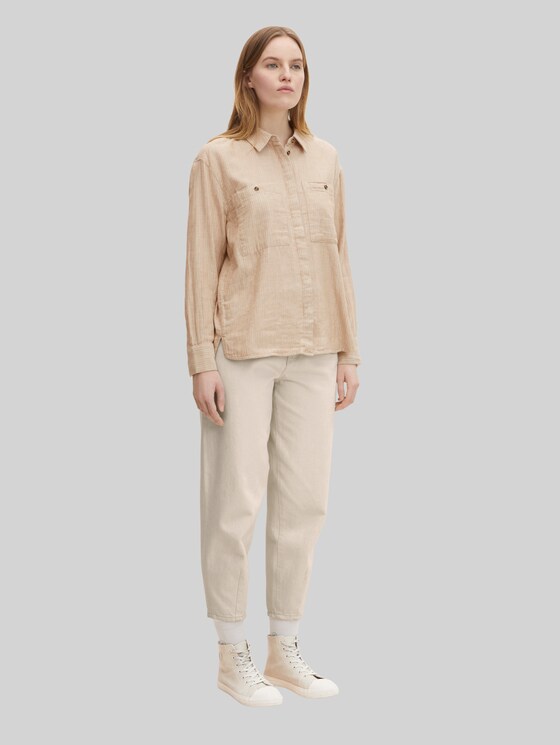 Loose fit shirt blouse with long 