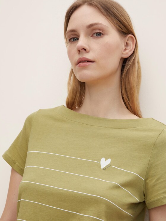 Gestreiftes T-Shirt mit Bio-Baumwolle
