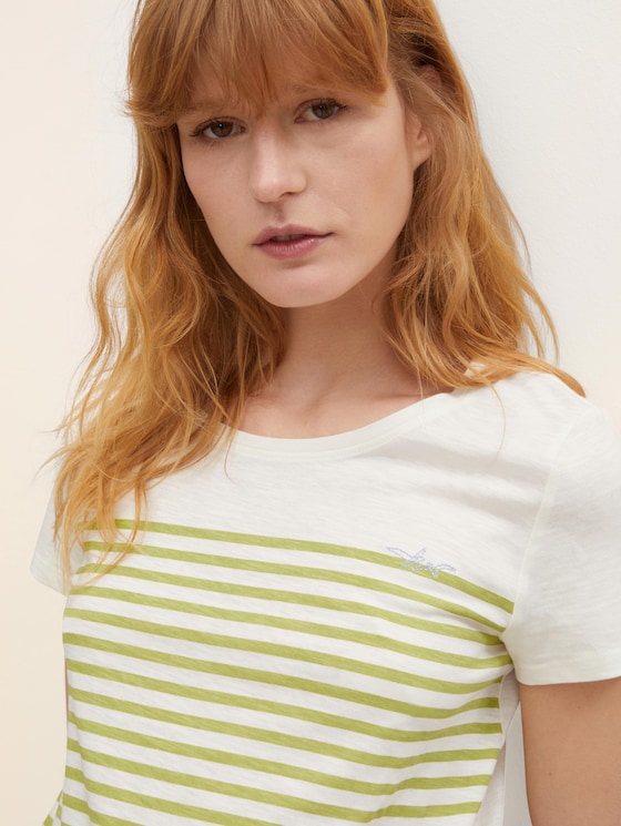 T-shirt with a striped pattern