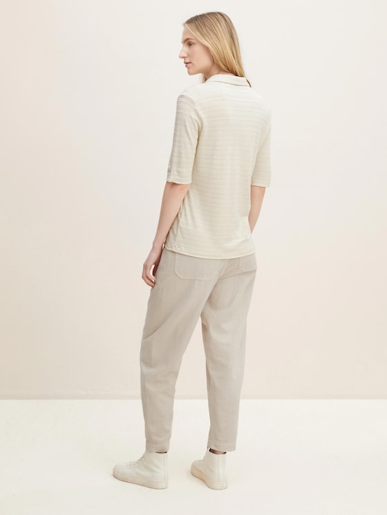 Caraco Tom Tailor - 1032034 - Top Basique Avec Logo Brode Femme Gris