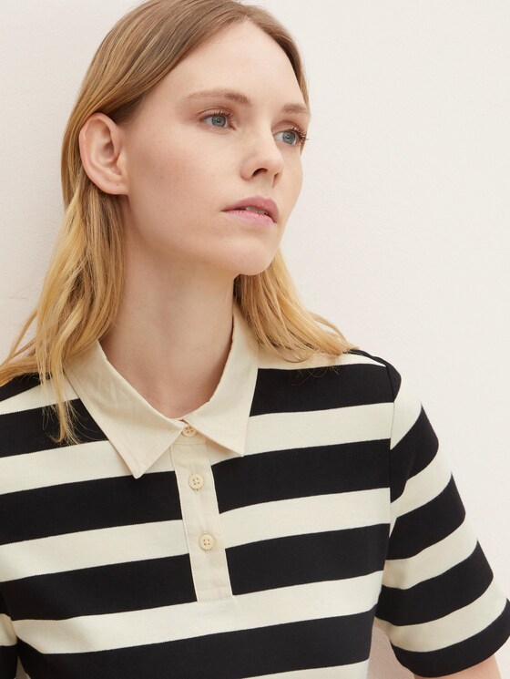 Gestreept poloshirt met piquéstructuur