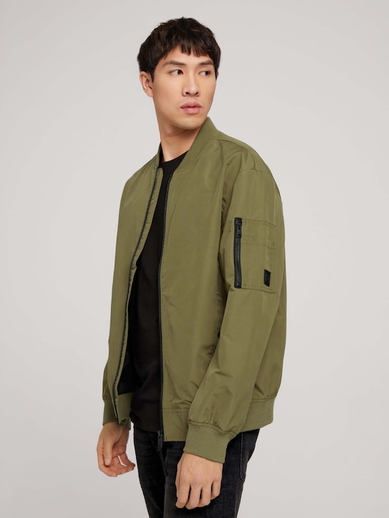 Bomber jacket made with recycled polyester