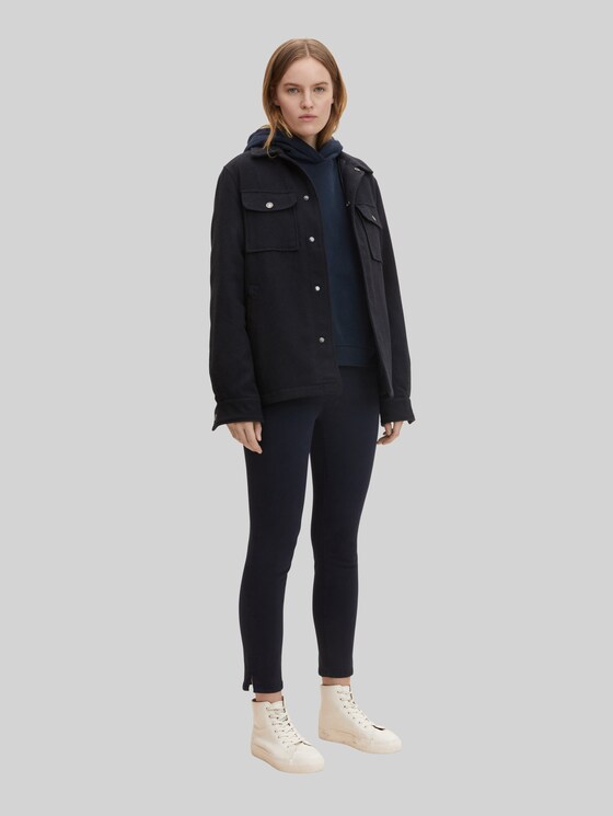Produktbild von TOM TAILOR Denim Damen Hose – Karierte Zigarettenhose In Ankle-Länge, Lässiger Schnitt, Aus Gewebegemisch