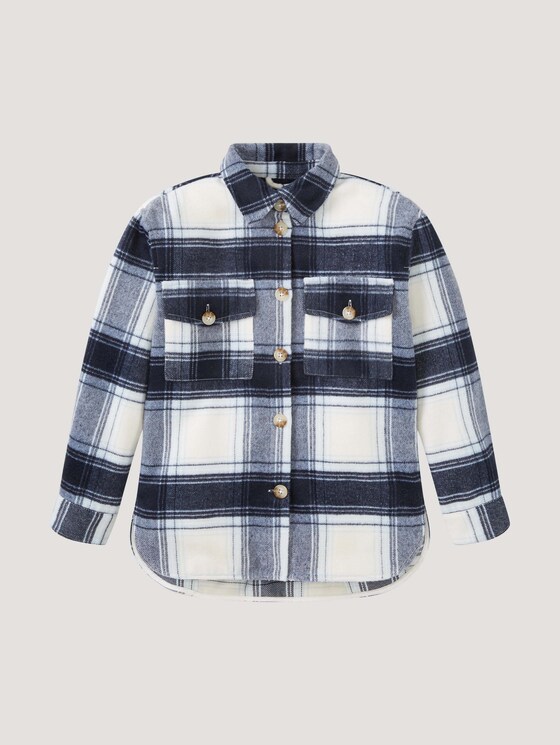 Overshirt jacket with a check pattern