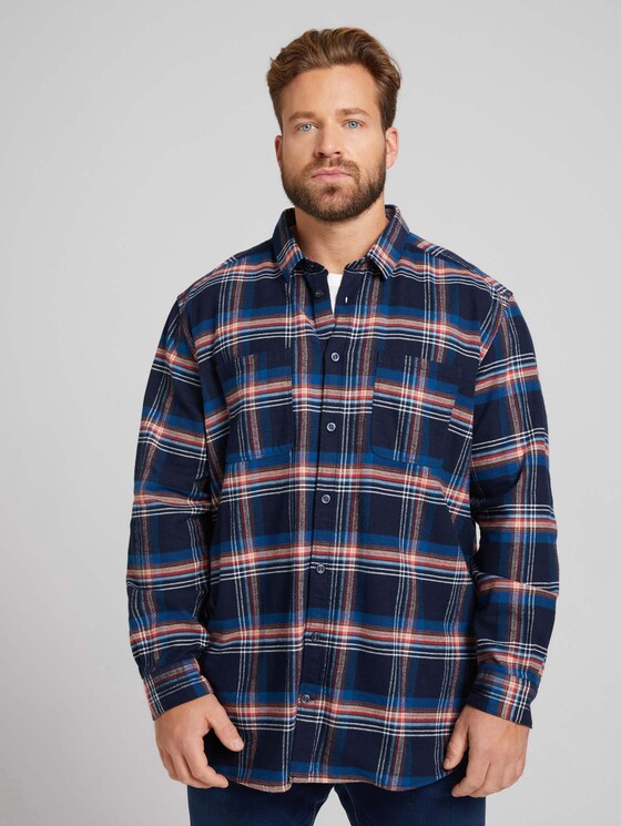 kariertes Hemd - Männer - navy base colorful check kariertes Hemd - Männer - navy base colorful check - 1 - Men Plus