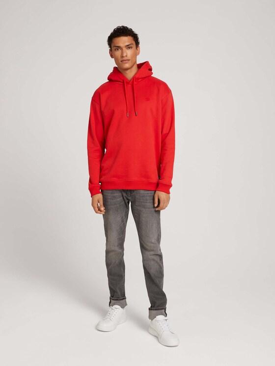 Hoodie mit Bio-Baumwolle - Männer - blood orange Hoodie mit Bio-Baumwolle - Männer - blood orange - 3 - TOM TAILOR Denim