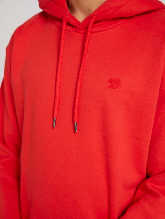 Hoodie mit Bio-Baumwolle - Männer - blood orange Hoodie mit Bio-Baumwolle - Männer - blood orange - 9 - TOM TAILOR Denim