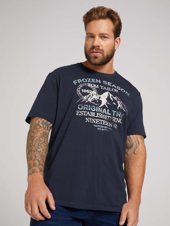 t-shirt with a print - Men - Sky Captain Blue t-shirt with a print - Men - Sky Captain Blue - 5 - Men Plus