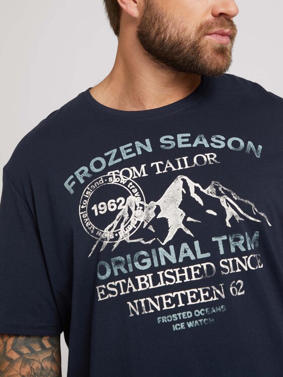 t-shirt with a print - Men - Sky Captain Blue t-shirt with a print - Men - Sky Captain Blue - 9 - Men Plus