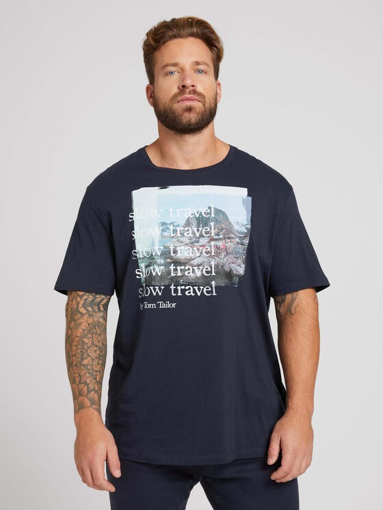 t-shirt with a photo print - Men - Sky Captain Blue t-shirt with a photo print - Men - Sky Captain Blue - 1 - Men Plus