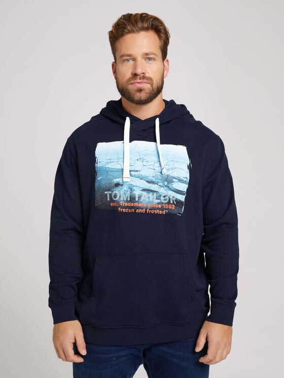 Hoodie mit Fotoprint - Männer - Sky Captain Blue Hoodie mit Fotoprint - Männer - Sky Captain Blue - 1 - Men Plus