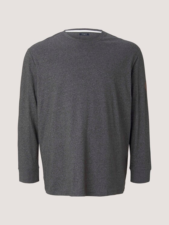 Langarmshirt in Melange-Optik - Männer - offwhite black grindle Langarmshirt in Melange-Optik - Männer - offwhite black grindle - 7 - Men Plus