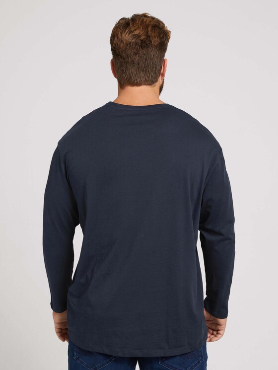 Langarmshirt mit Print - Männer - Sky Captain Blue Langarmshirt mit Print - Männer - Sky Captain Blue - 2 - Men Plus