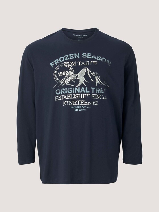 Langarmshirt mit Print - Männer - Sky Captain Blue Langarmshirt mit Print - Männer - Sky Captain Blue - 7 - Men Plus