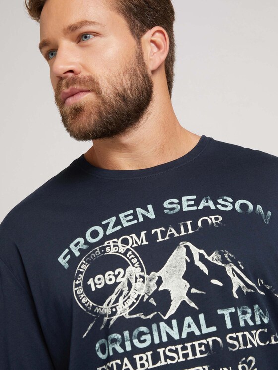 Langarmshirt mit Print - Männer - Sky Captain Blue Langarmshirt mit Print - Männer - Sky Captain Blue - 9 - Men Plus