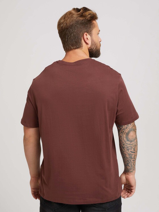 Basic T-Shirt - Männer - Decadent Bordeaux Basic T-Shirt - Männer - Decadent Bordeaux - 2 - Men Plus