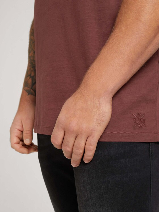 Basic T-Shirt - Männer - Decadent Bordeaux Basic T-Shirt - Männer - Decadent Bordeaux - 9 - Men Plus