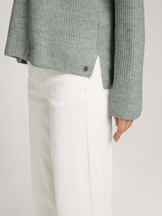 Pullover mit V-Ausschnitt - Frauen - soft greyish green melange Pullover mit V-Ausschnitt - Frauen - soft greyish green melange - 9 - TOM TAILOR Denim