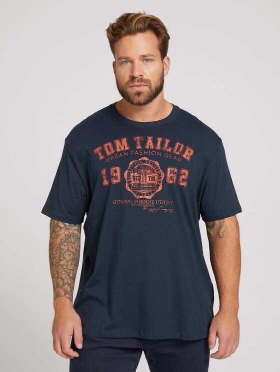T-Shirt mit Logoprint - Männer - Dark Blue T-Shirt mit Logoprint - Männer - Dark Blue - 1 - Men Plus
