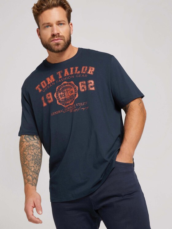T-Shirt mit Logoprint - Männer - Dark Blue T-Shirt mit Logoprint - Männer - Dark Blue - 5 - Men Plus