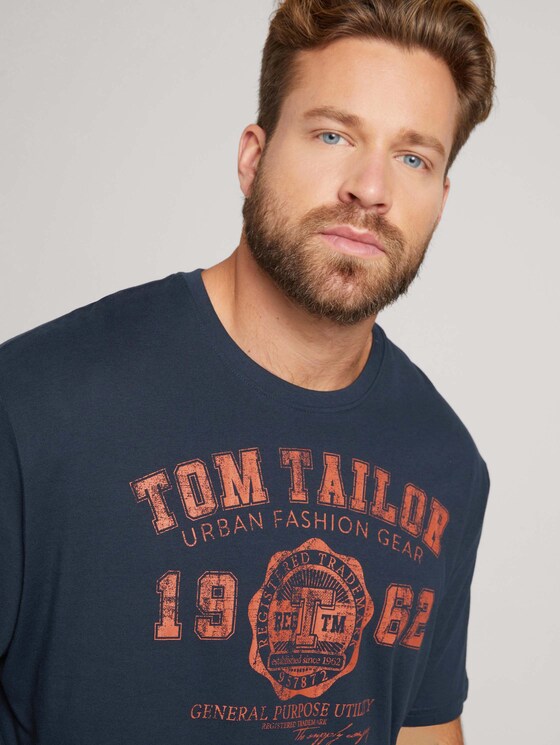 T-Shirt mit Logoprint - Männer - Dark Blue T-Shirt mit Logoprint - Männer - Dark Blue - 9 - Men Plus