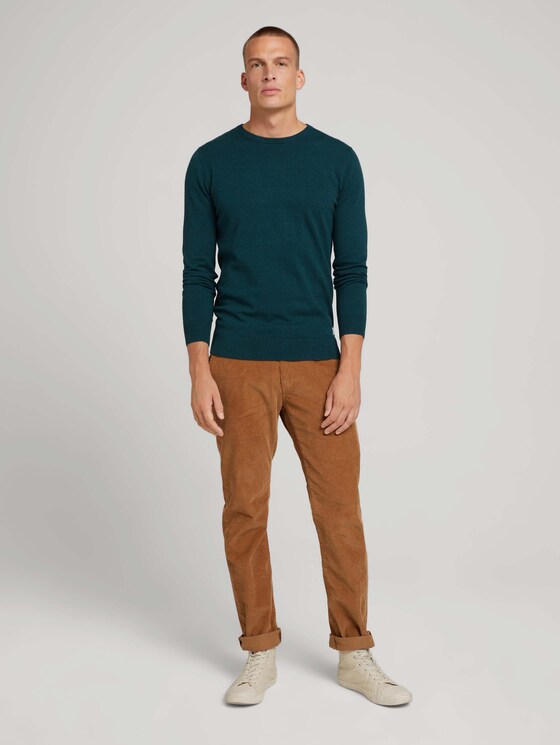 Basic Pullover im Doppelpack - Männer - sapphire green melange Basic Pullover im Doppelpack - Männer - sapphire green melange - 3 - TOM TAILOR