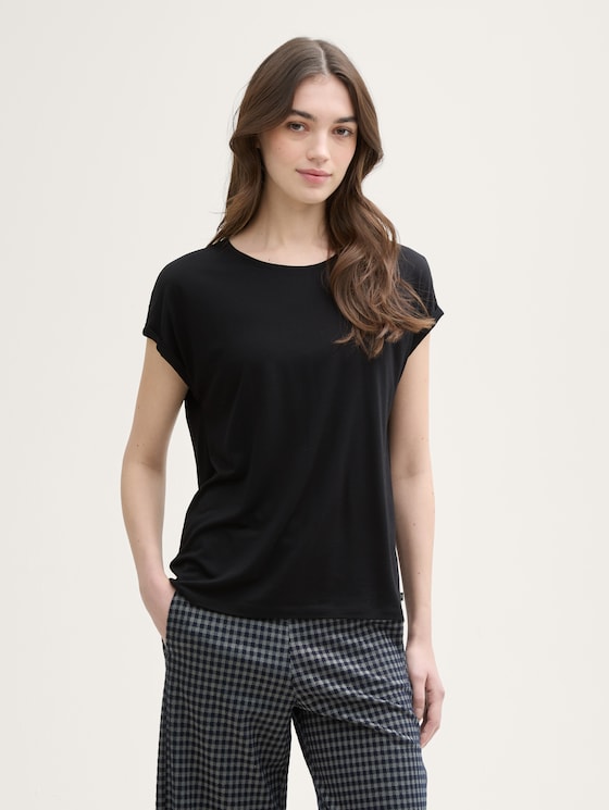 Basic T-shirt door Denim Female, Black