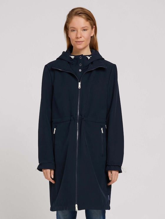 Derbevilletest Reflectie Mantel Regular Fit Regenjas met fleece voering door Tom Tailor